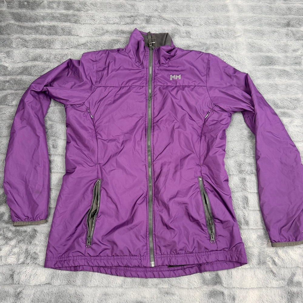 Helly Hansen Womens Purple Polartec PrimaLoft Full Zip Lightweight Jacket Small